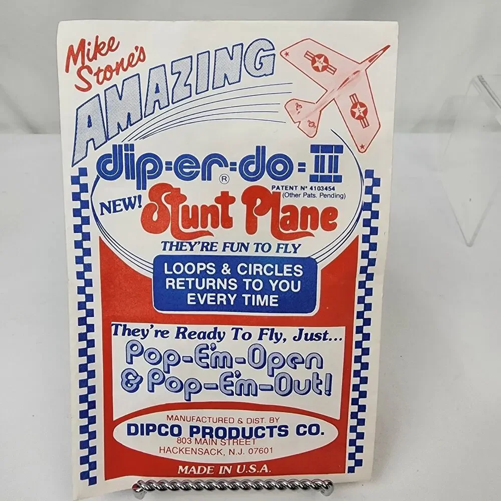 Vintage Stunt Plane Kit Mike Stone's Amazing Dip-Er-Do II Trick Plane NOS Dipco